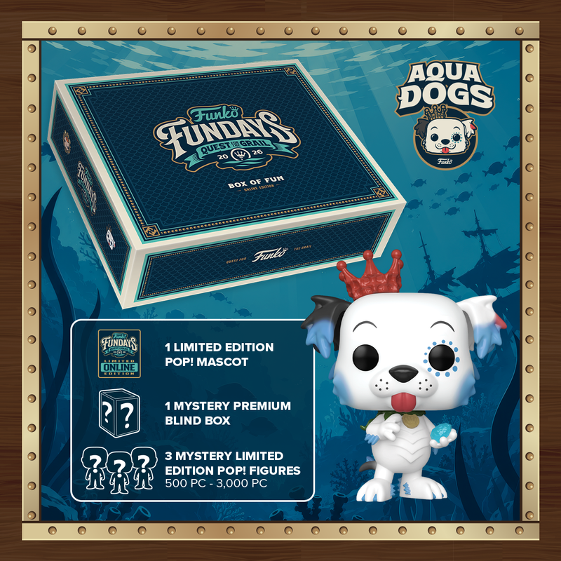 Funko Fundays Quest for the Grail 2026 Box of Fun – Aqua Dogs Limited Edition