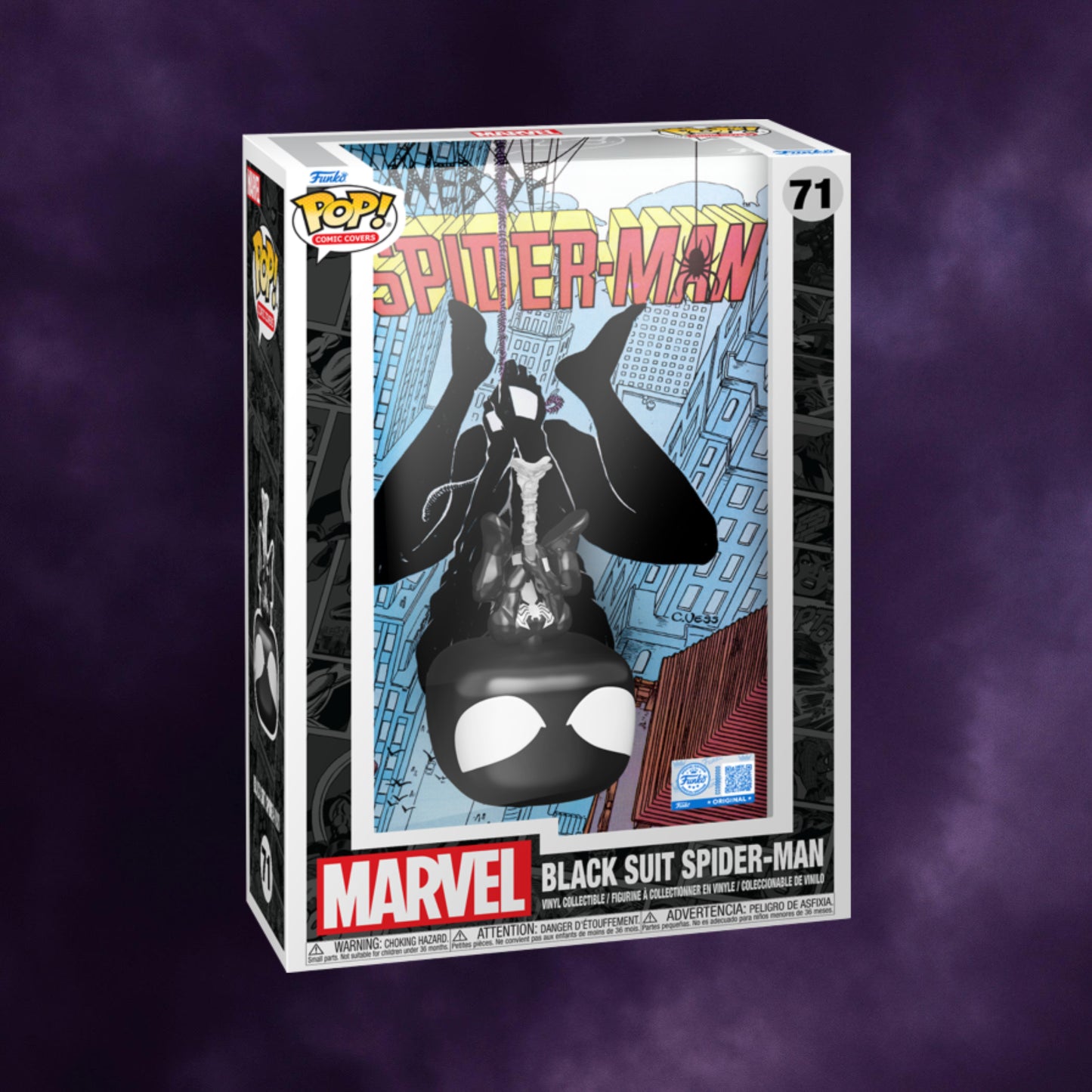 Marvel Black Suit Spider-Man Web of Spider-Man #08 Pop! Comic Covers #71