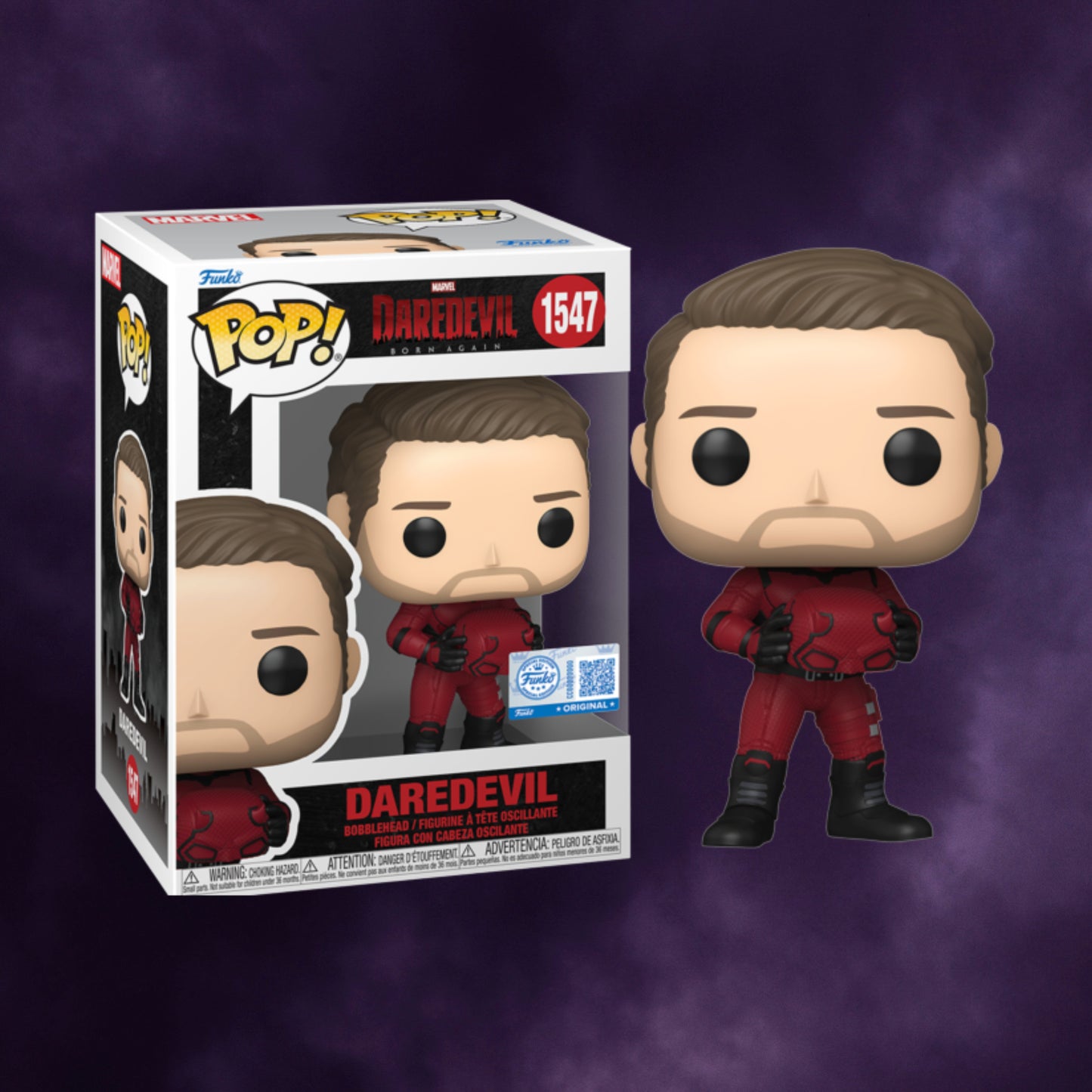 Marvel Daredevil: Born Again (2025) – Daredevil Unmasked Funko Pop! (Exclusive) #1547