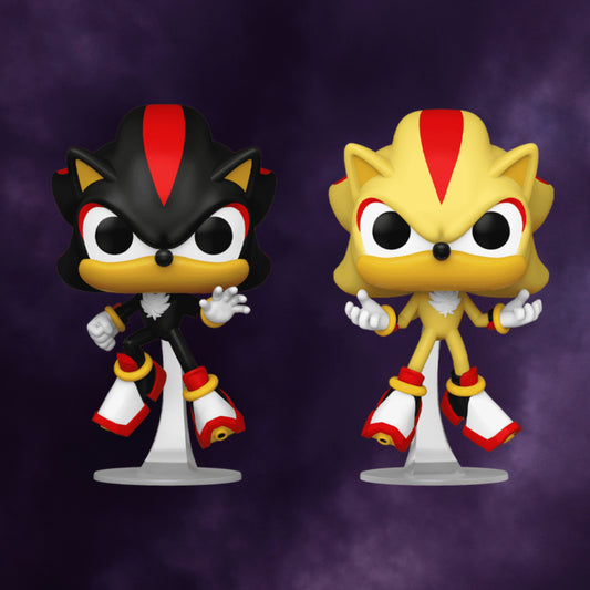 Sonic the Hedgehog – Shadow & Super Shadow Funko Pop! 2-Pack (Gamestop Exclusive, Glow in the Dark)