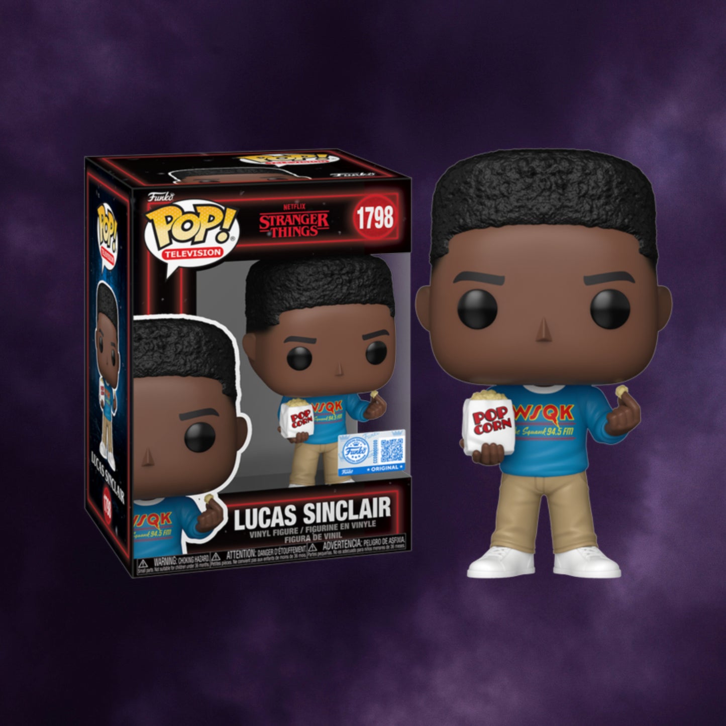 Stranger Things – Lucas Sinclair with Popcorn (Season 5) Funko Pop! Exclusive