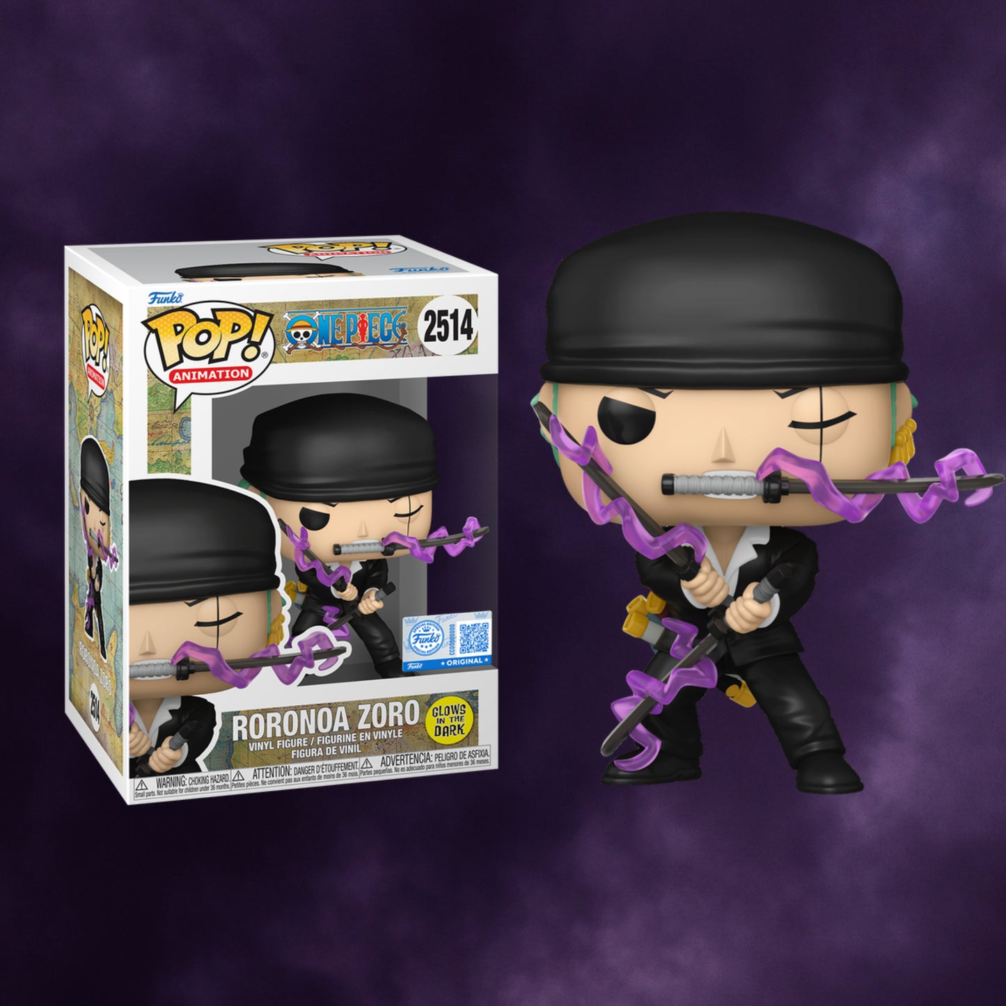 Funko POP! Animation: Roronoa Zoro (Dressrosa Arc) (Glow in the Dark) #2514