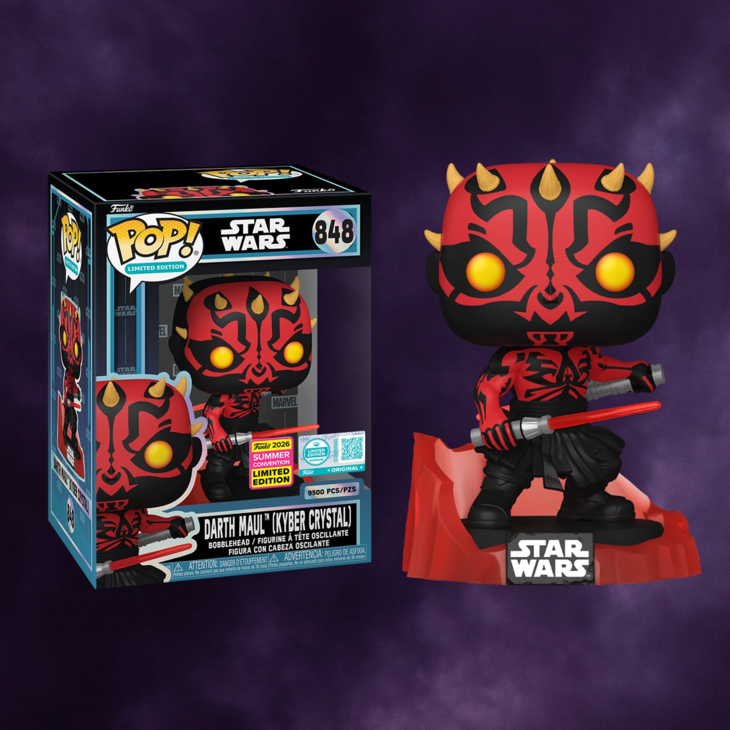 Star Wars Pop! Darth Maul in Kyber Crystal Summer Convention Limited Edition 9500 Adet #848