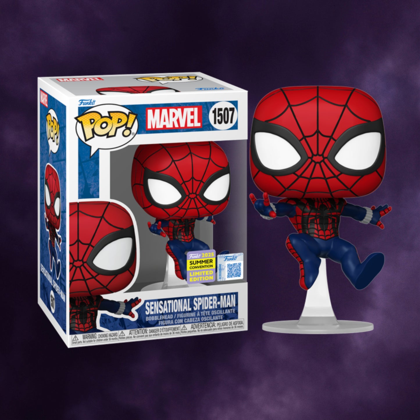 Marvel – Sensational Spider-Man Funko Pop! #1507 (2025 Summer Convention Limited Edition)