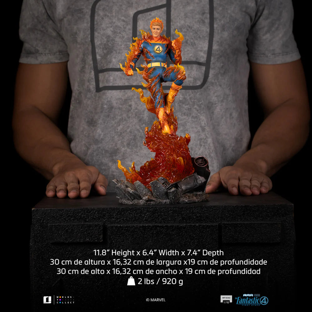 Statue Human Torch (Blue Suit Variant) - Fantastic Four - Art Scale 1/10 - Iron Studios
