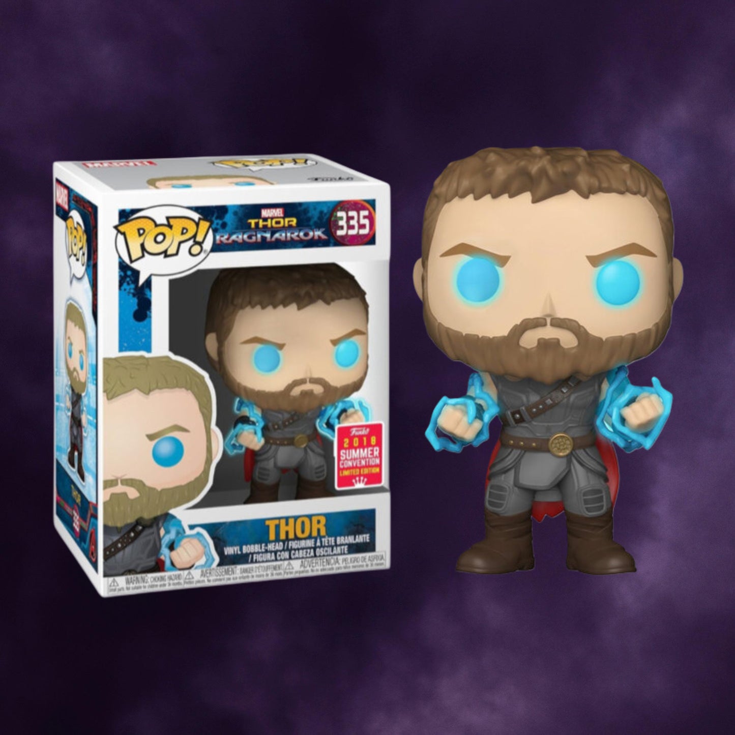 Thor: Ragnarok – Thor with Odin Force Glow In The Dark (Summer Convention 2018 Limited Edition) Funko Pop! #335