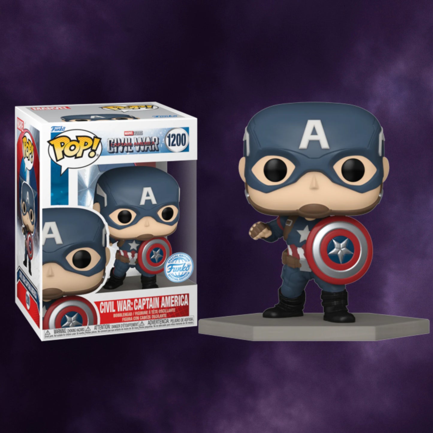 Marvel Captain America: Civil War – Captain America with Shield Funko Pop! #1200
