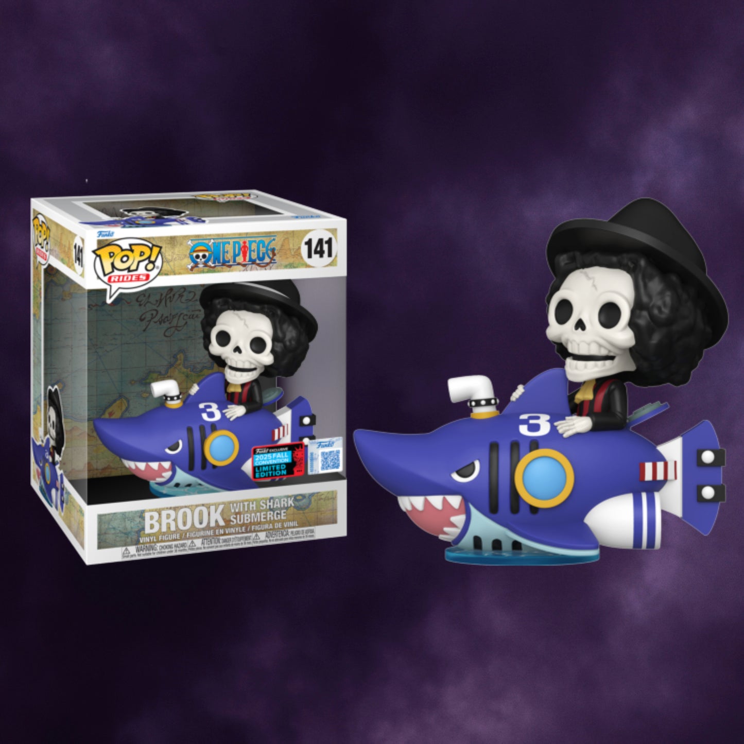 One Piece - Brook with Shark Submerge Pop! Rides Vinyl Figure #141