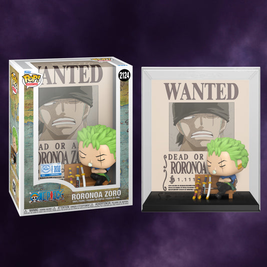 One Piece – Roronoa Zoro Wanted Exclusive Poster Pop! Cover Vinyl Figure #2124