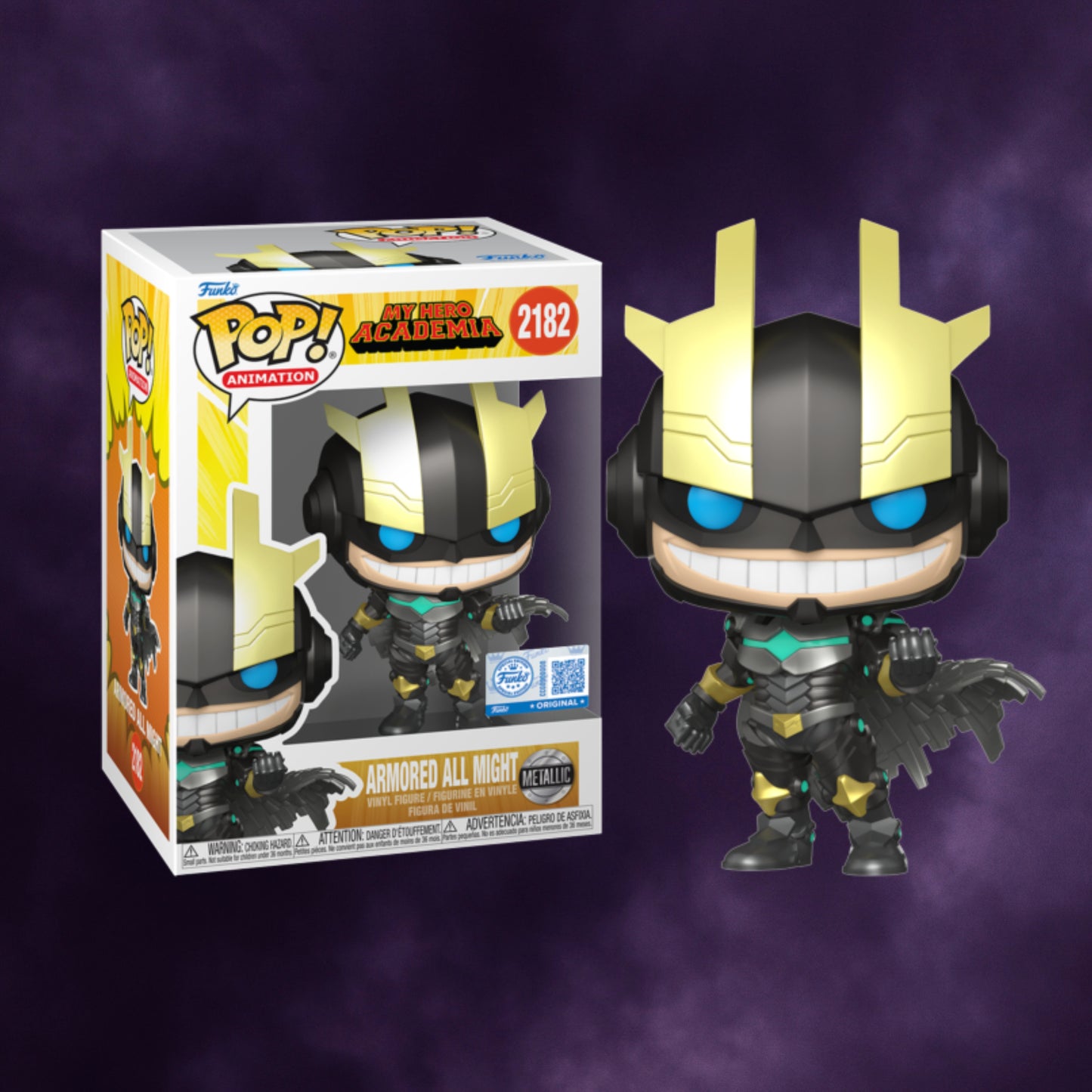 My Hero Academia Funko Pop! Animation Armored All Might (Metallic) #2182 – Special Edition