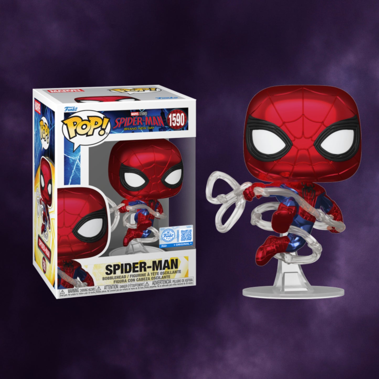 Funko Pop! Marvel Spider-Man: Brand New Day – Spider-Man Metallic Exclusive #1590