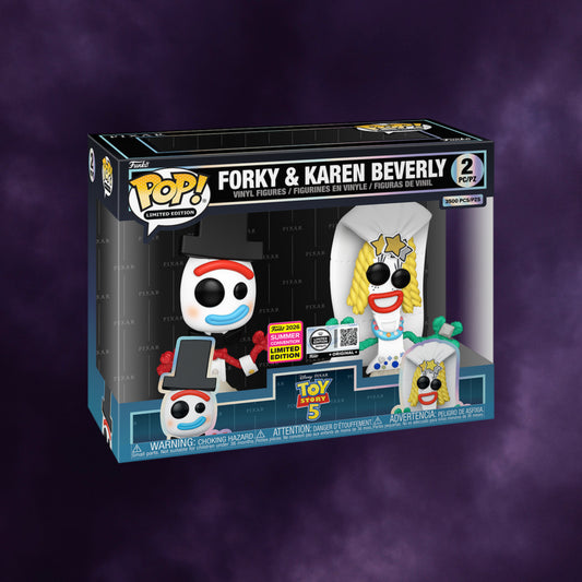 Toy Story 5 Pop! Forky & Karen Beverly 2-Pack Summer Convention Limited Edition 3500 Adet