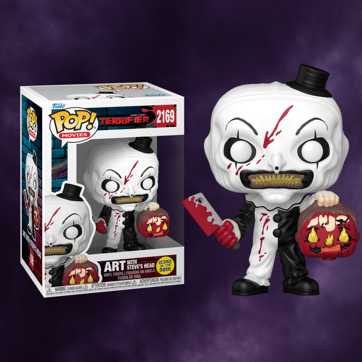 Terrifier Pop! Movies Art with Steve’s Head Glow in the Dark #2169