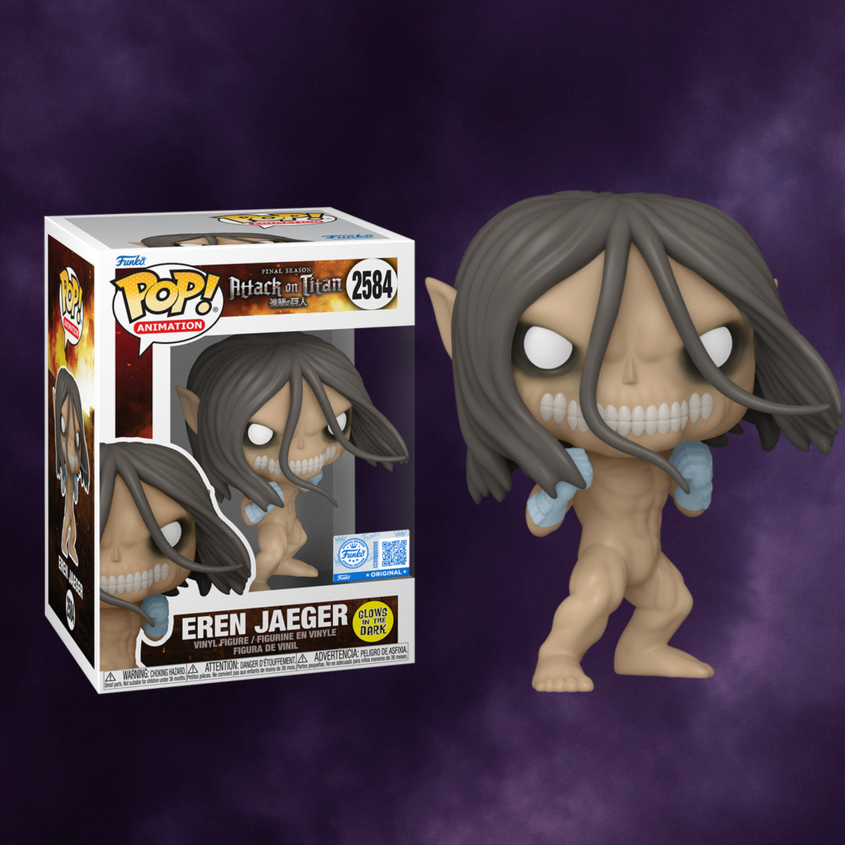 Attack on Titan Pop! Animation Eren Jaeger Glow Exclusive #2584
