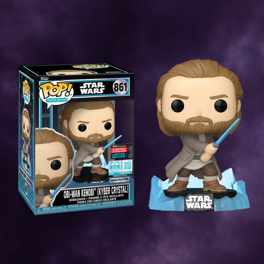 Funko Pop! Star Wars – Obi-Wan Kenobi (Kyber Crystal) #861 – 9500 Pieces Limited Edition 2026 Fall Convention Exclusive