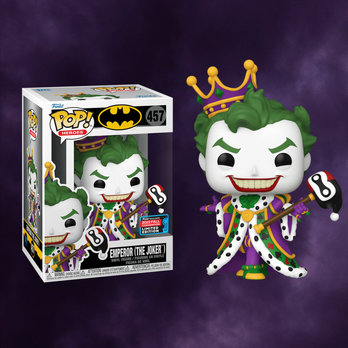 Funko Pop! Heroes Batman – Emperor (The Joker) #457 Fall Convention Limited Edition