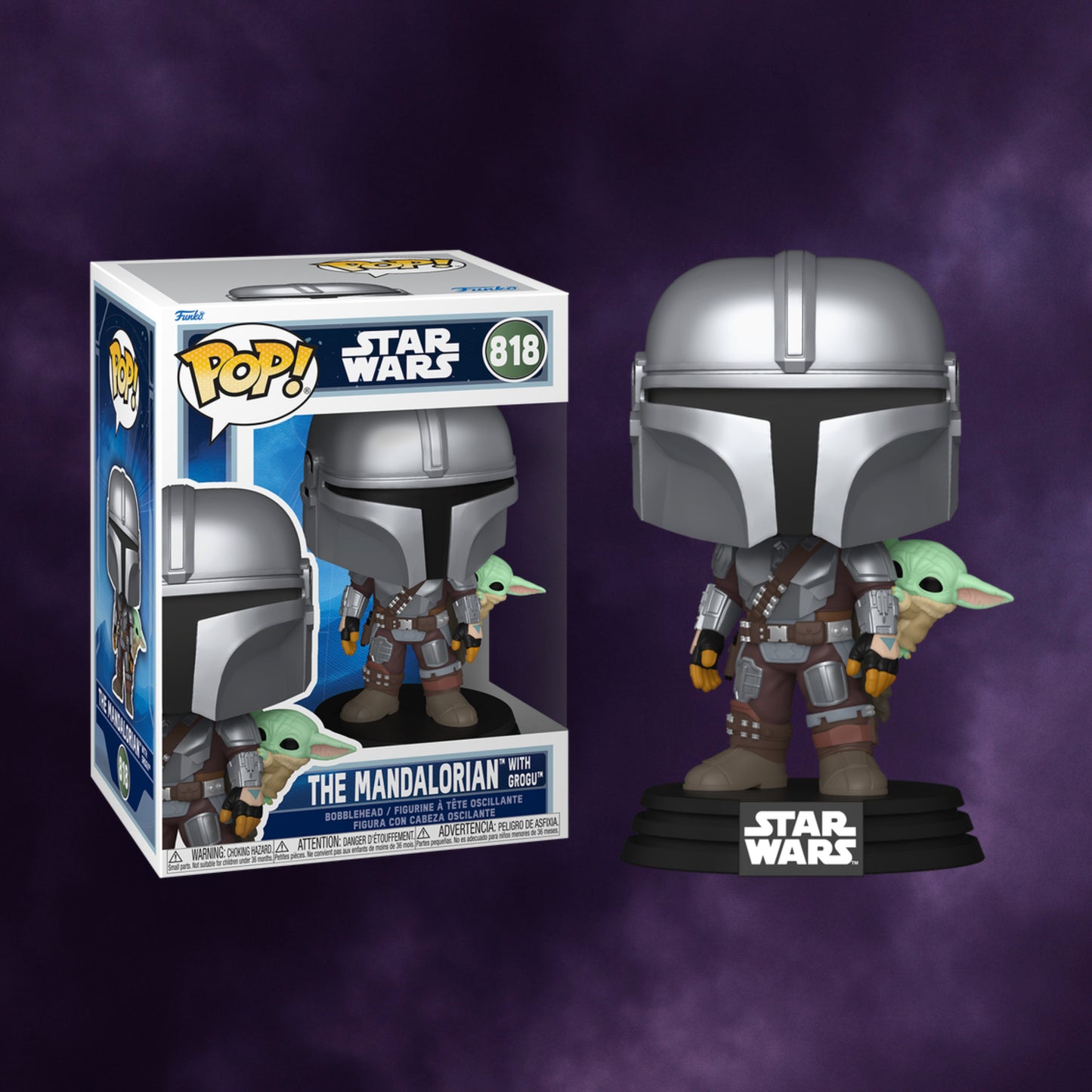 Funko Pop! Star Wars The Mandalorian with Grogu #818