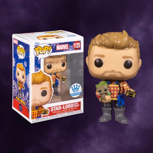 Guardians of the Galaxy Star-Lord with Groot Holiday Exclusive Funko Pop! #1125
