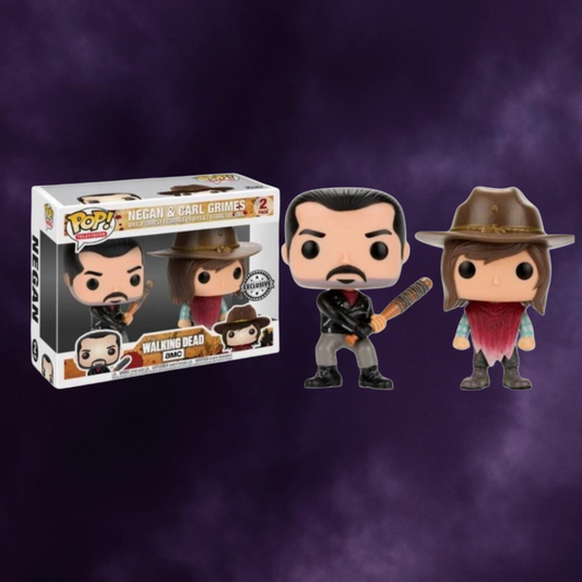 The Walking Dead Negan & Carl Grimes Exclusive Funko Pop! Figure 2 Pack