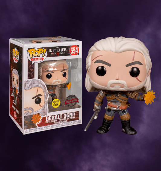 The Witcher 3: Wild Hunt – Geralt (Igni) Glow in the Dark Exclusive Funko Pop! #554